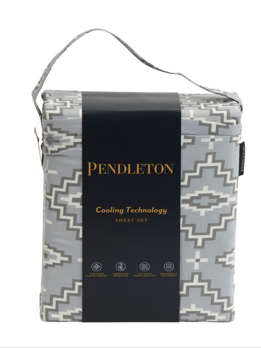 Pendleton Cooling Technology King Sheet Set In Grey Aztec Print